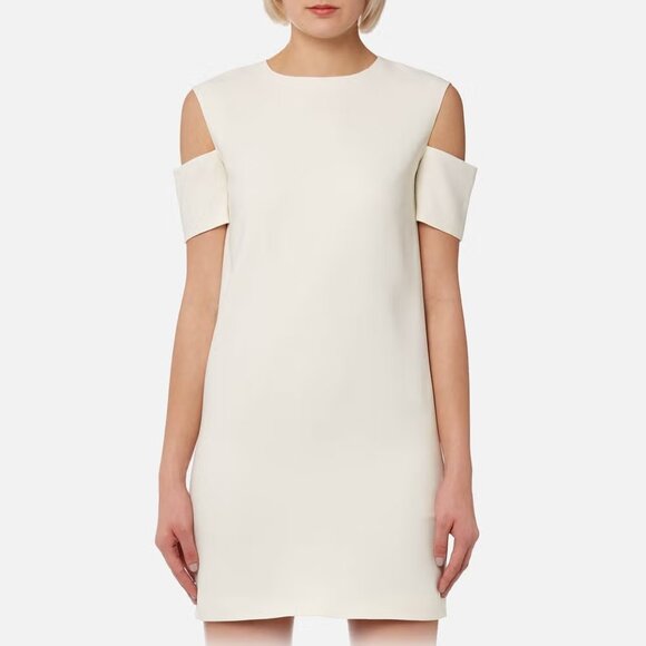 Helmut Lang | Ivory Stretch Arm Cuff Dress 12 **Flaws - Please Read** NWT - Picture 2 of 15